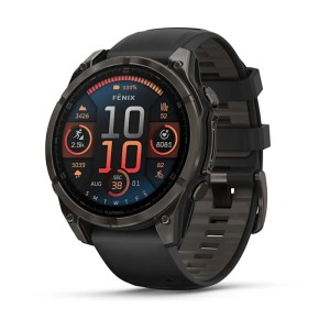 Часы Garmin Fenix 8, 47 mm, AMOLED Sapphire carbon gray black band