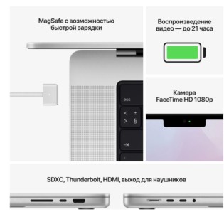 Apple MacBook Pro 16 MK1H3 Silver (M1 Max 10-Core, GPU 32-Core, RAM 32GB, SSD 1Tb)