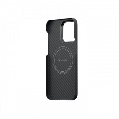 Чехол Pitaka MagEZ Case 3 для iPhone 14 Pro (6.1") черно-серый узкое плетение кевлар (арамид)